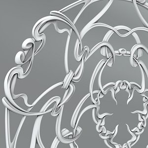 3D model classical decoration ornamental