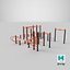 Street Workout Equipment V7 3D model