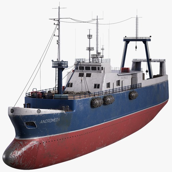 3d fishing trawler vessel model
