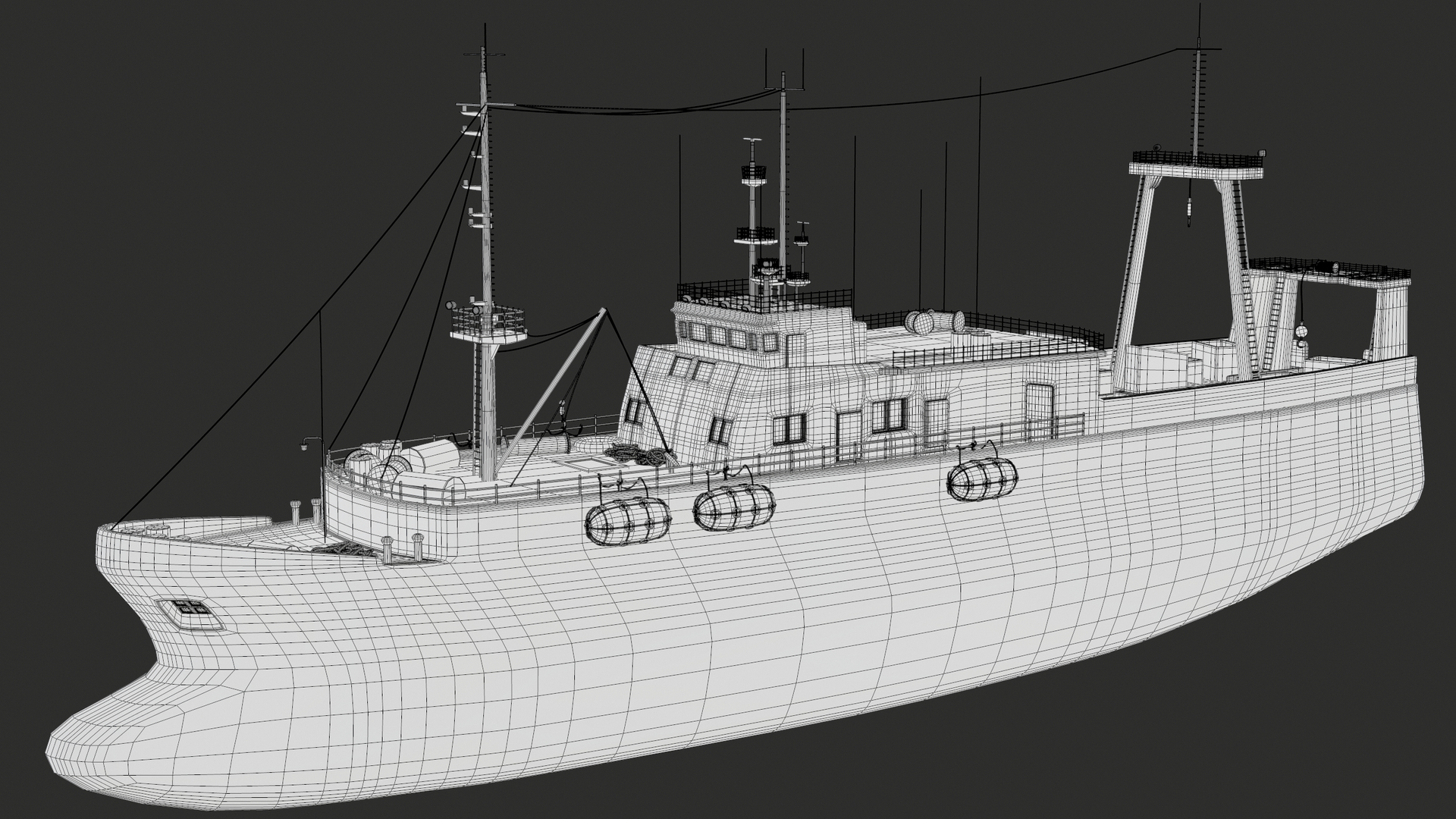 3D fishing trawler vessel model - TurboSquid 1680218