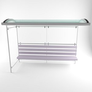 3dsmax bus stop