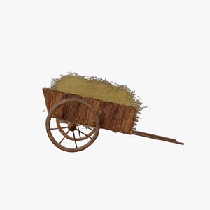 3D Cart with hay