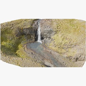 Icelandic Waterfall A - 3D PBR Model