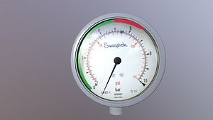 3D model Pressure Gauge Meter