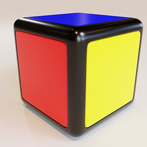 toy rubiks cube 1x1x1 3D model