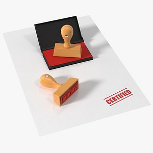 Wood Stamp with Inkpad Certified Set