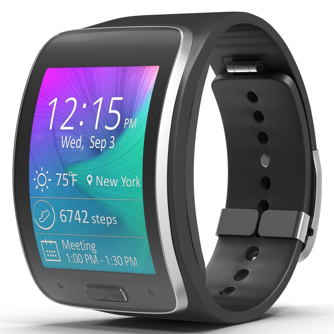 Samsung Gear S Black 3D Model 3D model preview