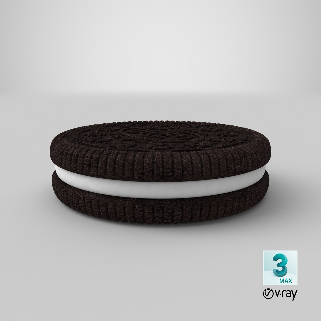 realistic oreo cookie obj