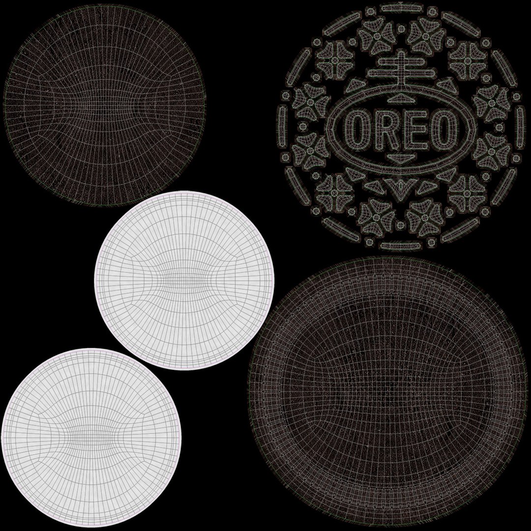 Realistic Oreo Cookie Obj