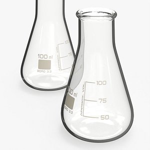3D Laboratory Erlenmeyer Flask 100 ml