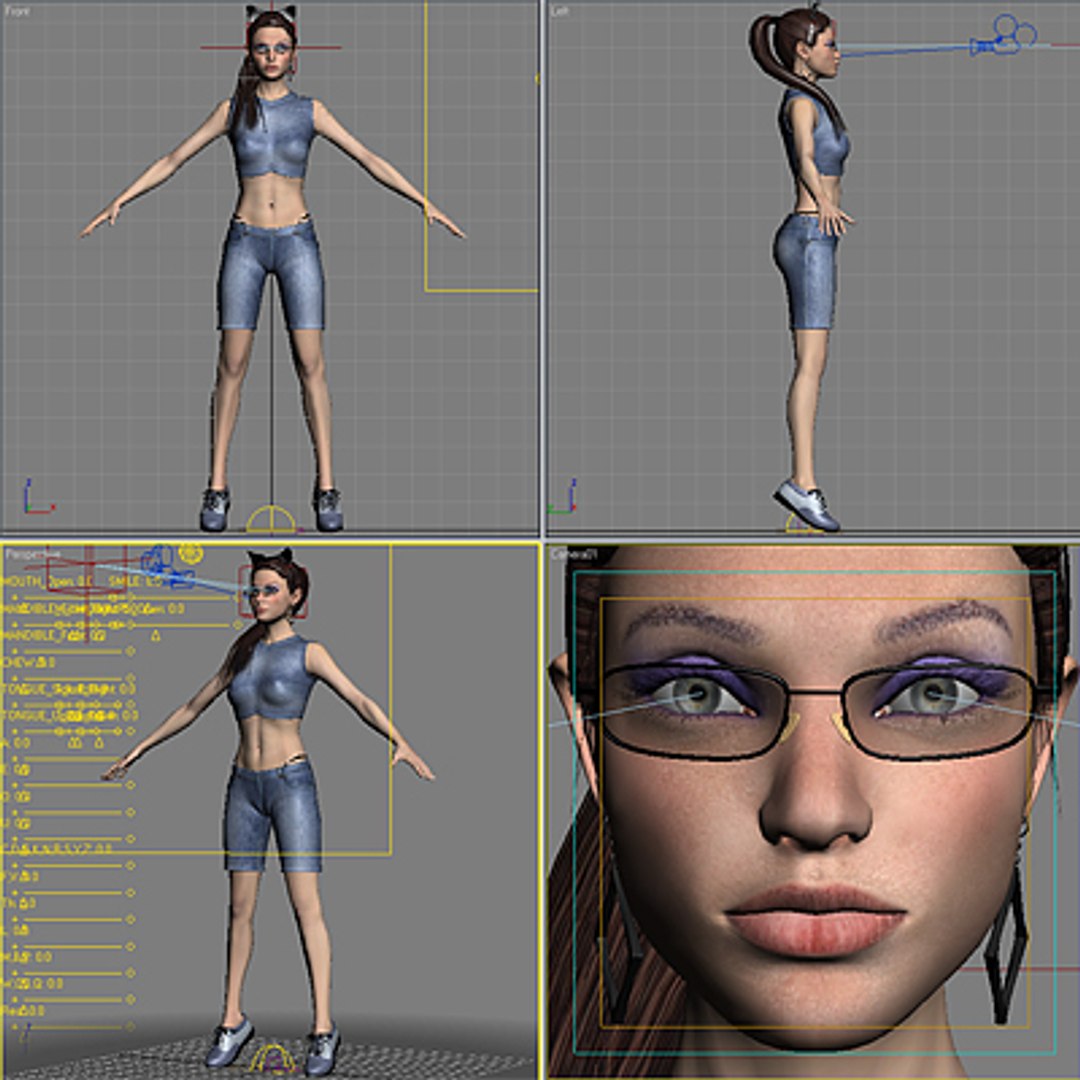 Linda 5 Rigged Realistic Female 3d Model
