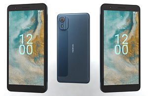 Nokia C02 Dark Cyan Low Poly