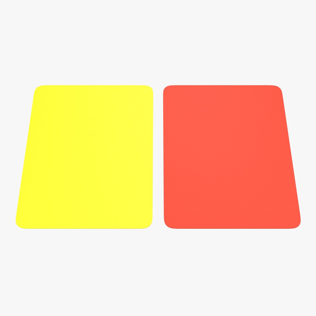 Penalty Cards 3D Model 3D model preview