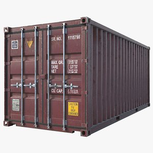 Cargo Container Maroon HD
