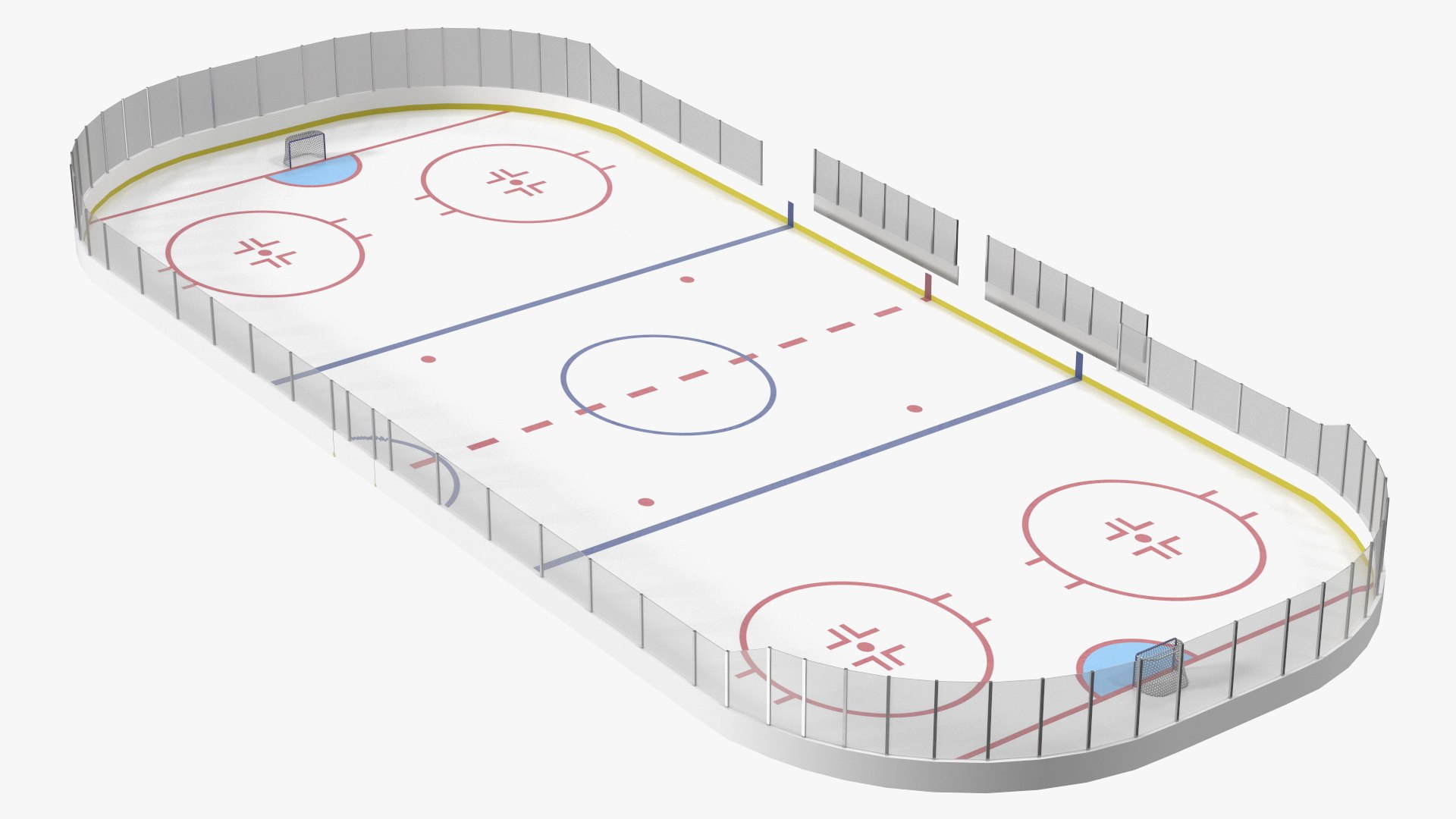 Hockey Rink 3D model preview