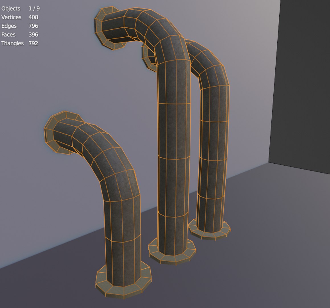 Free Pipe Tube Iron Plastic Low Poly Free Low-poly 3D Model Model ...