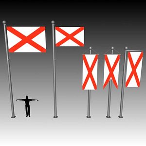 3d model flag u