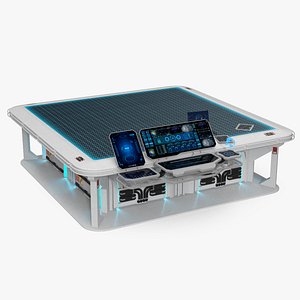 Sci-Fi Hologram Table with Control Panel