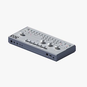 Roland TB-303 synthesizer 3D model