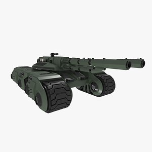 futuristic sci-fi battle tank 3d dxf