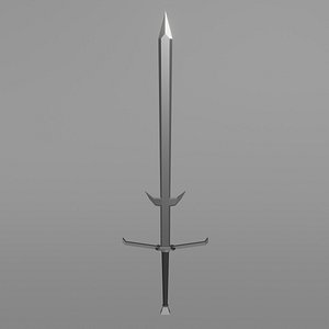 Low Poly Stylized Zweihander