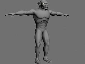 3d wolf man
