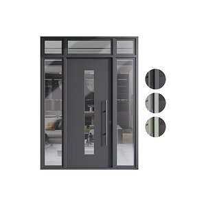 3D Modern entrance door 05