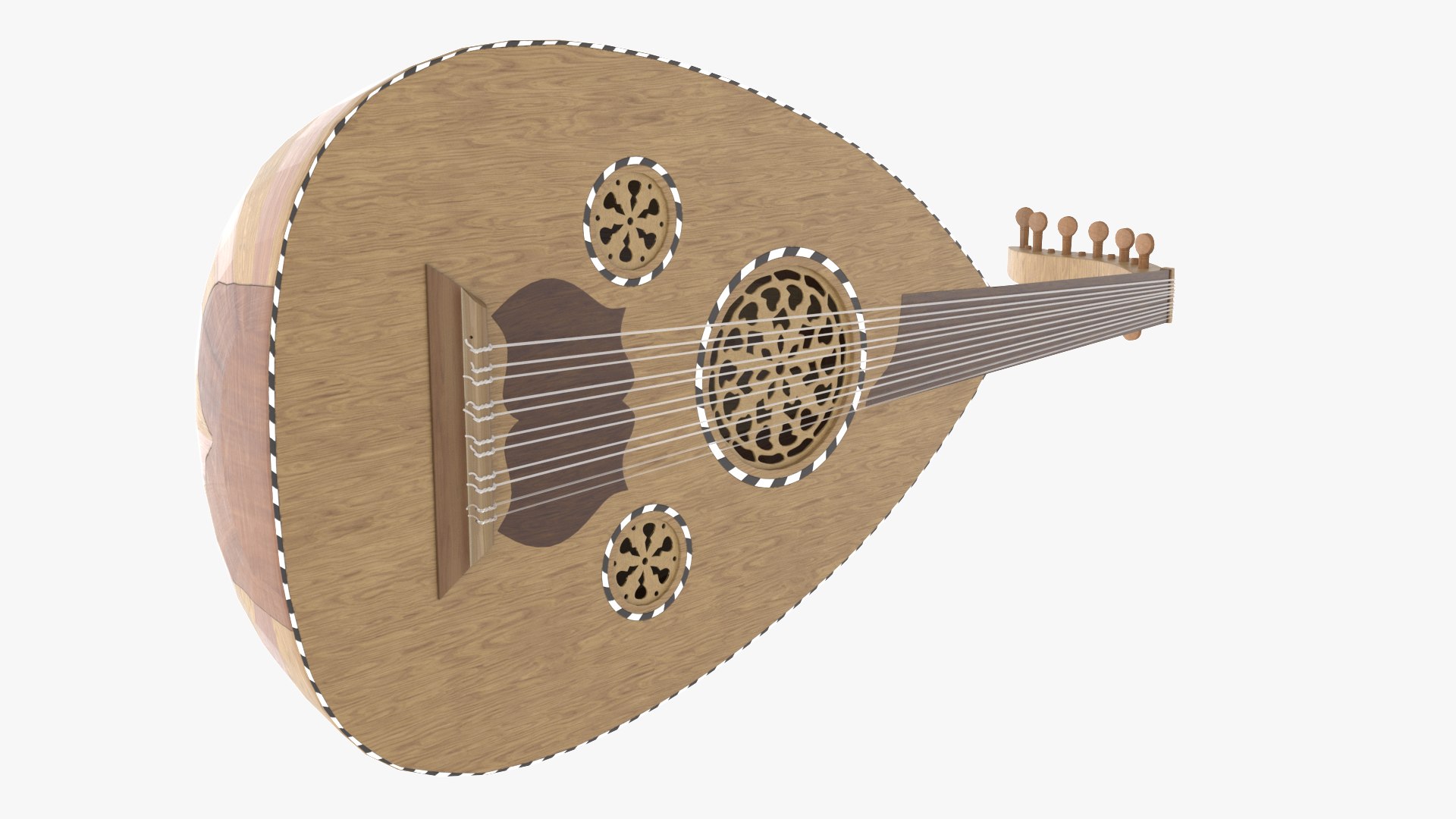 3D Traditional Arabic Oud Model - TurboSquid 2234334