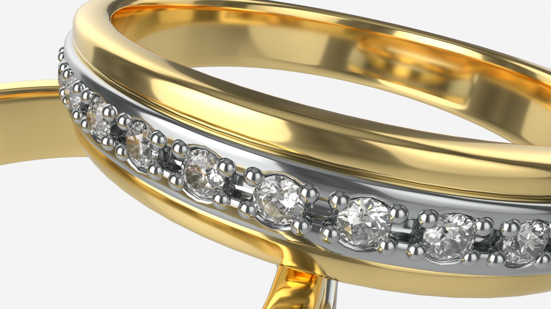 Gold Diamond Ring Jewelry 08 3D Model - TurboSquid 1968828