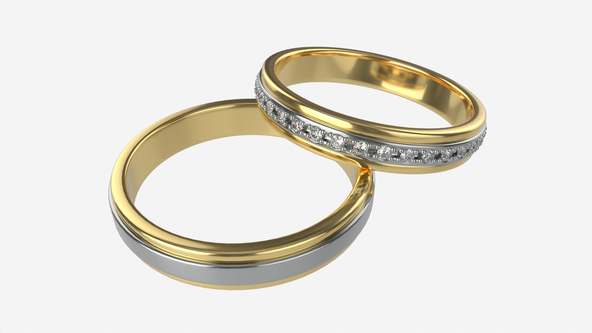 Gold Diamond Ring Jewelry 08 3D Model - TurboSquid 1968828