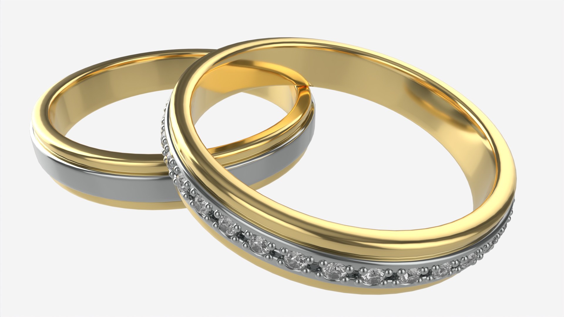 Gold Diamond Ring Jewelry 08 3D Model - TurboSquid 1968828