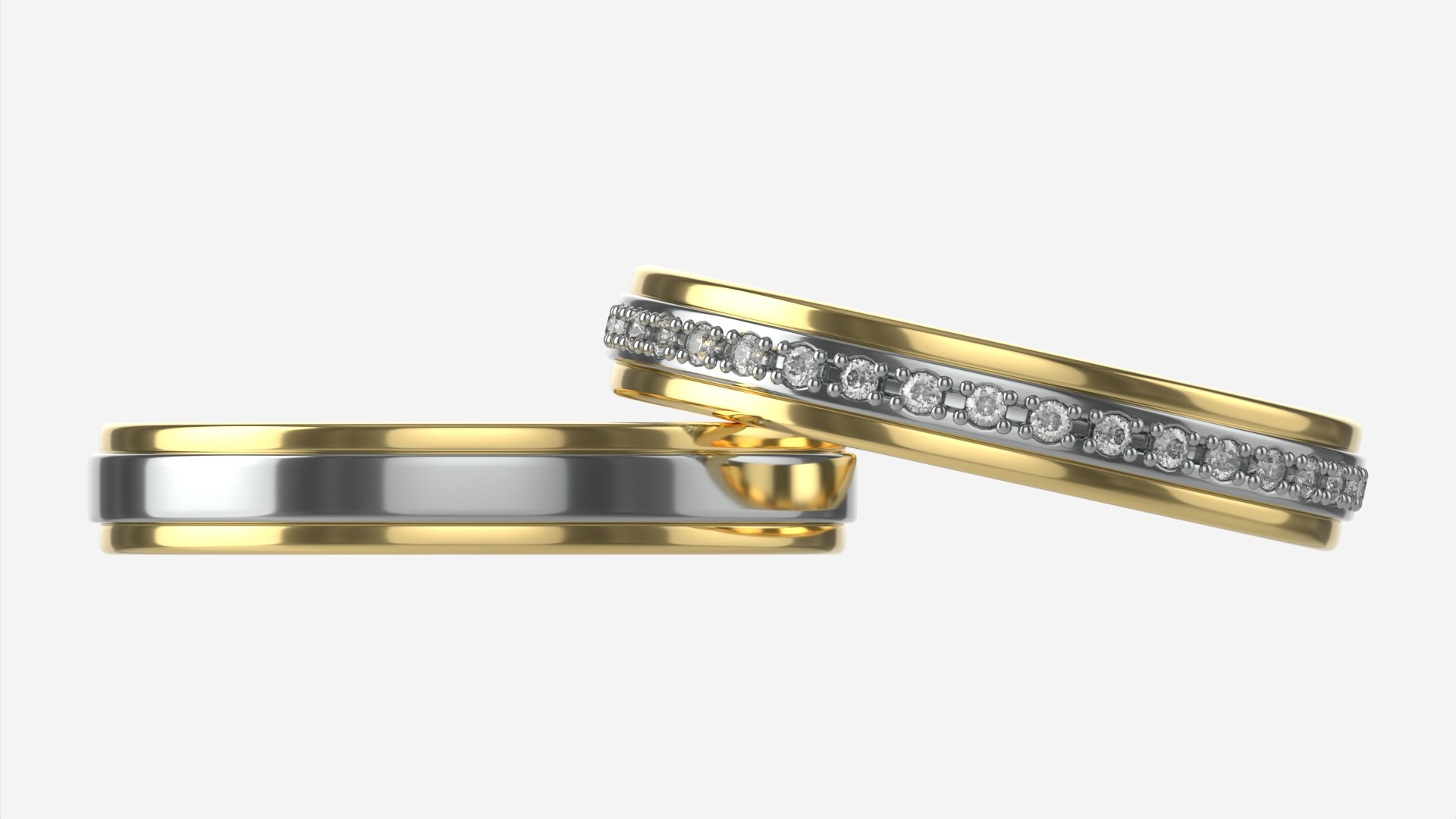 Gold Diamond Ring Jewelry 08 3D Model - TurboSquid 1968828
