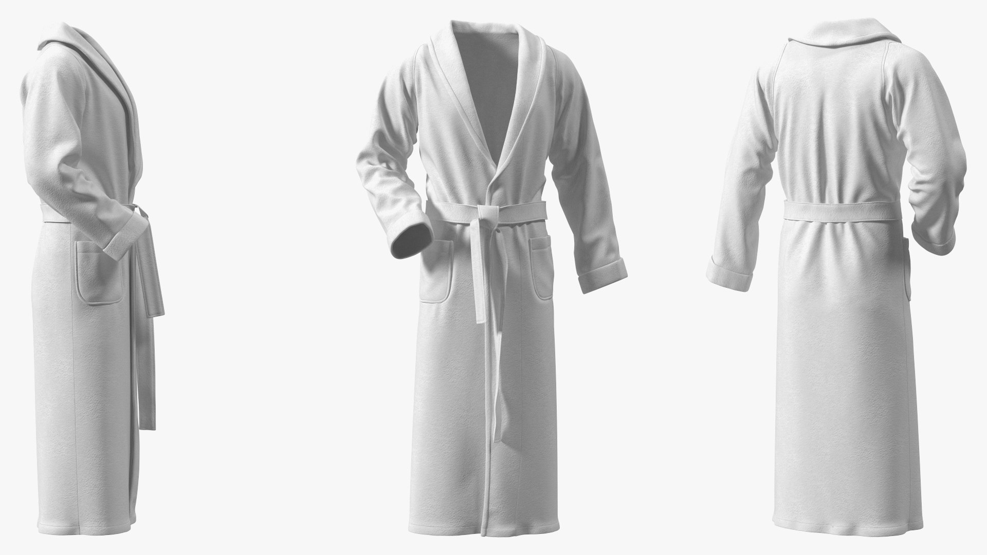 Spa Bathrobe 3D Model - TurboSquid 2130539