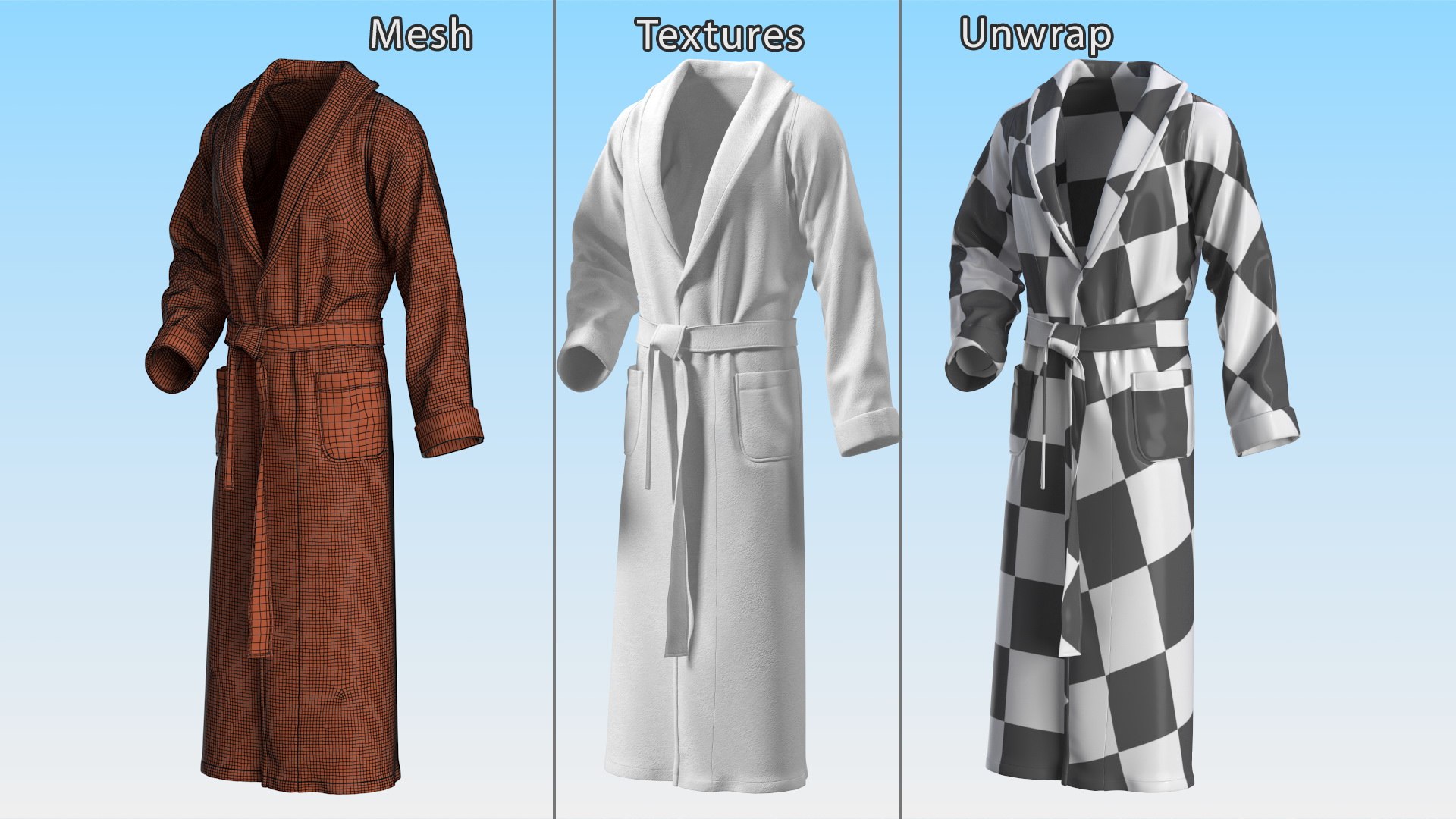 Spa Bathrobe 3D Model - TurboSquid 2130539