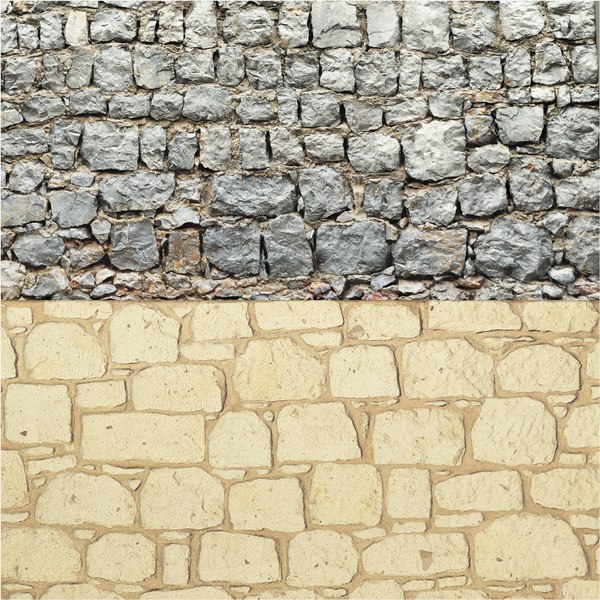 3D Stone Walls with Real Textures Collection V1