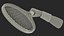 Man Hand with Nike Swoosh Wristband Holds Tennis Racquet Rigged for Cinema 4D