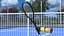 Man Hand with Nike Swoosh Wristband Holds Tennis Racquet Rigged for Cinema 4D