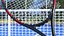 Man Hand with Nike Swoosh Wristband Holds Tennis Racquet Rigged for Cinema 4D