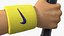 Man Hand with Nike Swoosh Wristband Holds Tennis Racquet Rigged for Cinema 4D