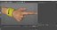 Man Hand with Nike Swoosh Wristband Holds Tennis Racquet Rigged for Cinema 4D