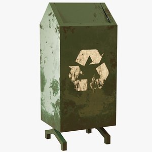 3D model rubbish bin