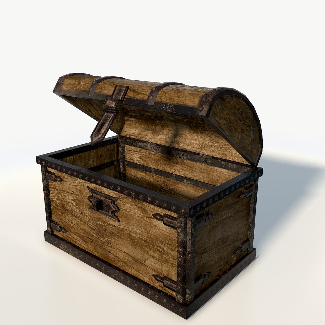 3d realistic pirate chest model