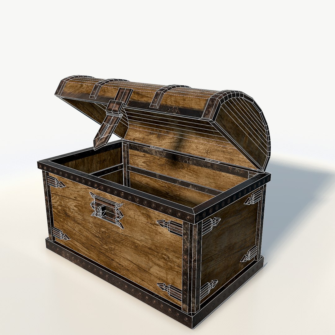 3d Realistic Pirate Chest Model