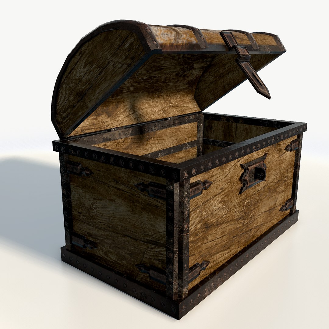 3d Realistic Pirate Chest Model