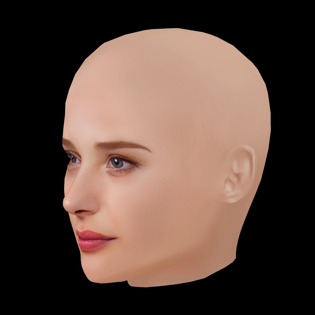 Chloe Grace Moretz Head - Low Poly Head For Game - No Hair 3D Model ...