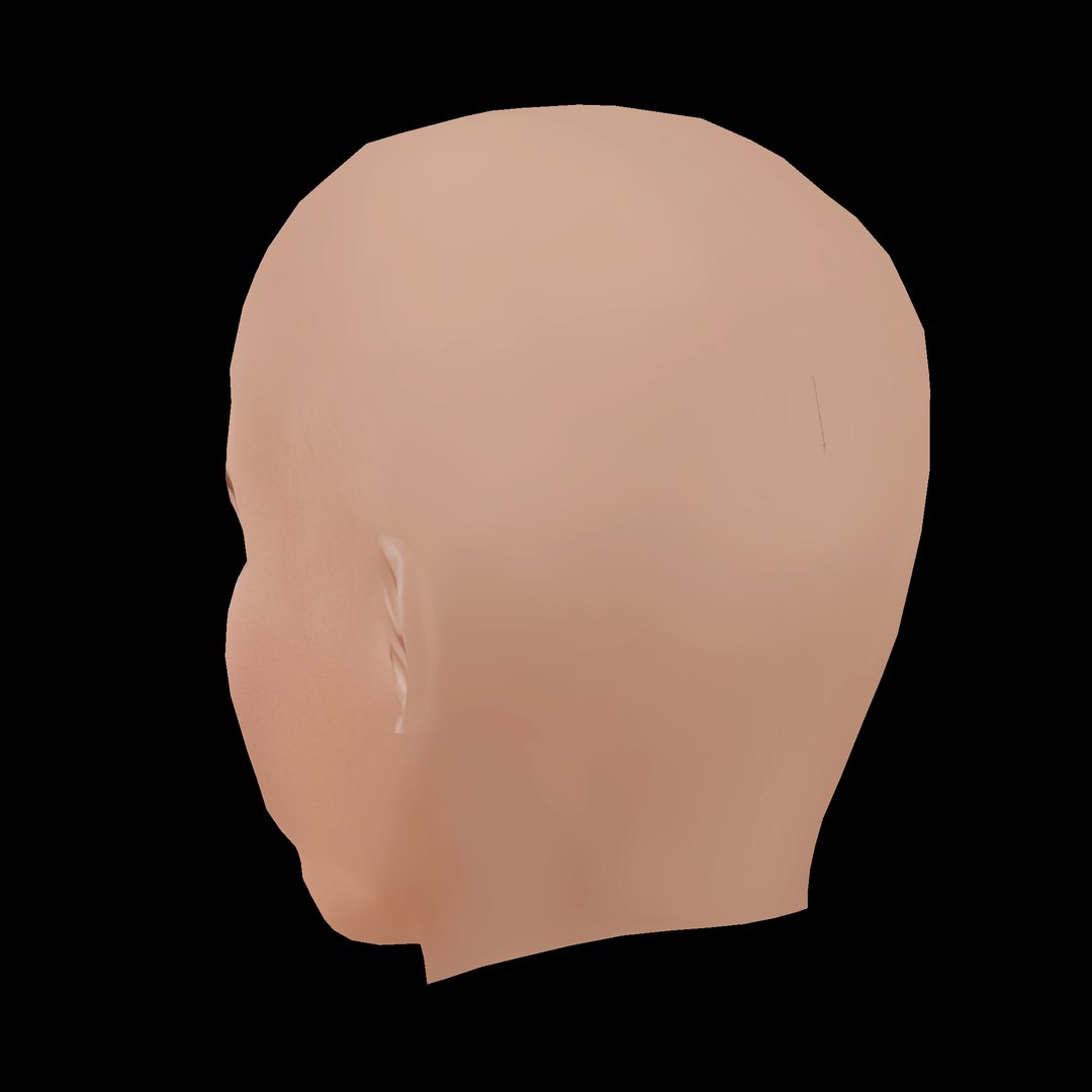 Chloe Grace Moretz Head - Low Poly Head For Game - No Hair 3D Model ...