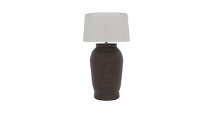 wooden cylinder table lamp 3D