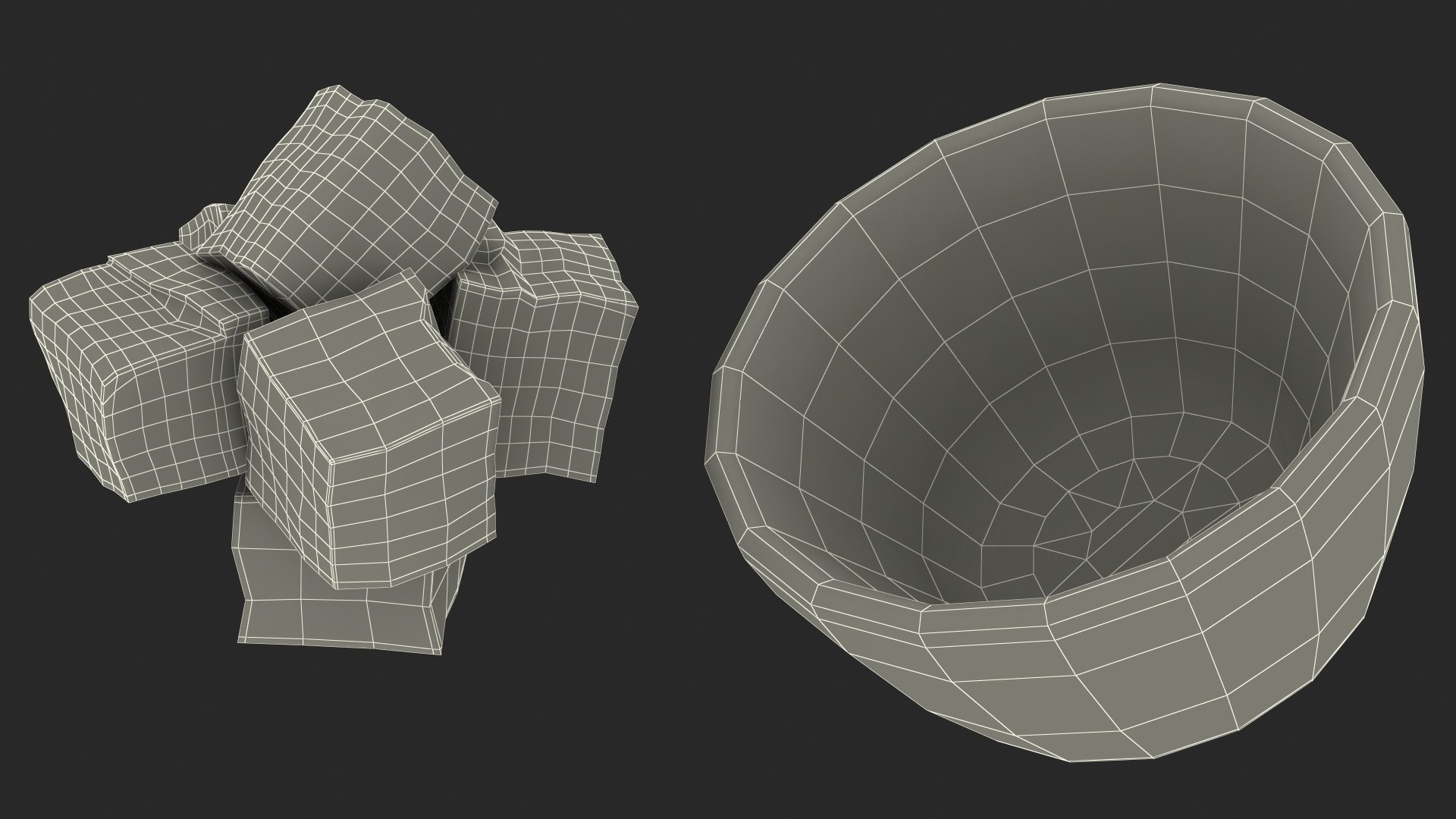 3D Bowl With Pieces Of Butter Model - TurboSquid 1997453