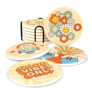 Round Wooden Coasters 02 - 3D Model- Ready to Render - Blendr and Cycles 3D model
