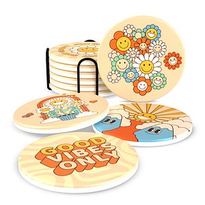 Round Wooden Coasters 02 - 3D Model- Ready to Render - Blendr and Cycles
